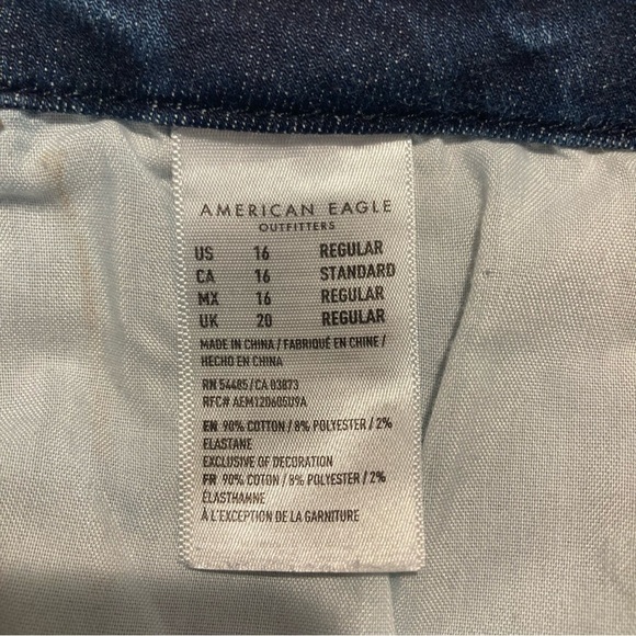 AMERICAN EAGLE  Sz 14 Super High Rise Dark Wash Jeggings Jeans - Picture 8 of 8